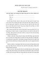 Tổng hợp bài thu hoạch NQ TW 4 khóa XII năm 2017