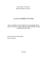 Nghiên cứu quá trình xử lý kết hợp bùn bể tự hoại và rác hữu cơ bằng phƣơng pháp sinh học kỳ khí ở chế độ lên men nóng