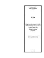 Nghiên cứu sử dụng phế thải xây dựng trong chế tạo bê tông (tt)