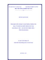 tích hợp viễn thám và hệ thống thông tin địa lý đánh giá biến động đất đai giai đoạn 2005   2015 huyện thiệu hóa   tỉnh thanh hoá 
