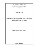 Nghiên cứu sử dụng phế thải xây dựng trong chế tạo bê tông