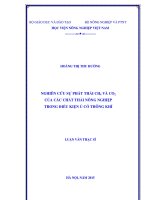 nghiên cứu sự phát thải ch4 và co2 của các chất thải nông nghiệp trong điều kiện ủ có thông khí 