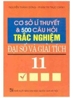 Cơ sở lý thuyết và 500 câu hỏi trắc nghiệm đại số và giải tích 11 phần 1 