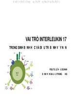 VAI TRÒ INTERLEUKIN 17 TRONG SINH BỆNH HỌC VÀ ĐIỀU TRỊ BỆNH VẢY NẾN