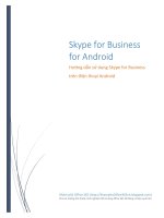 Hướng dẫn sử dụng Skype for Business trên điện thoại Android