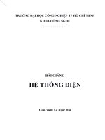 GIÁO TRÌNH hệ THỐNG điện mở đầu, mục lục 