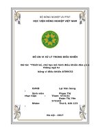 Thiết kế, chế tạo mô hình điều khiển đèn giao thông ngã tư bằng vi điều khiển AT89C52