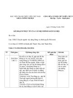 KẾ HOẠCH THỰC tế của cán bộ CHÍNH SÁCH xã hội CHUYÊN NGÀNH xấy DỰNG ĐẢNG và CHÍNH QUYỀN NHÀ nước 