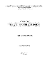 GIÁO TRÌNH THỰC HÀNH cơ điện 