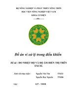 đo nhiệt độ và độ ẩm hiển thị trên excel 