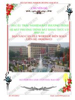 150 câu trắc nghiệm bất phương trình 11