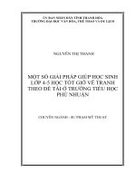 MỘT số GIẢI PHÁP GIÚP học SINH lớp 4 5 học tốt GIỜ vẽ TRANH THEO đề tài ở TRƯỜNG TIỂU HỌC PHÚ NHUẬN 