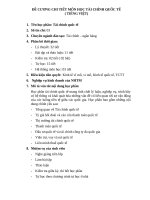 Đề cương chi tiết học phần Tài chính quốc tế (tiếng việt) (Học viện tài chính)