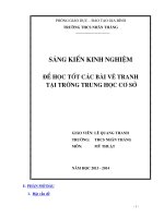 Sáng kiến kinh nghiệm để học tốt các bài vẽ tranh tại trường trung học cơ sở 