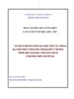 Skkn vận dụng phương pháp dạy học tích cực trong dạy học phần công dân với đạo đức, chương trình môn giáo dục công dân lớp 10 trường THPT nguyễn du 
