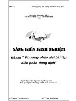 sáng kiến kinh nghiệm phương pháp giải bài tập điện phân dung dịch 