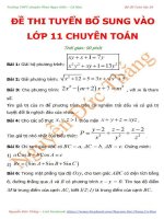 đề thi học sinh giỏi toán lớp 11