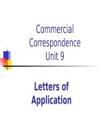 CC unit 9, application letter letters of application 