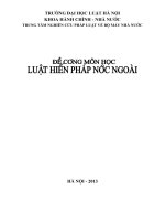 Đề Cương Môn Học Luật Hiến Pháp Nước Ngoài