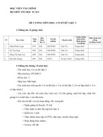 Đề cương chi tiết học phần Cơ sở dữ liệu 3 (Học viện tài chính)