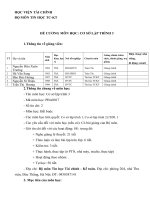 Đề cương chi tiết học phần Cơ sở lập trình 3 (Học viện tài chính)