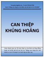 Can Thiệp Khủng Hoảng (Dự Án Nâng Cao Năng Lực Cho Nhân Viên Xã Hội Cơ Sở Ở Tp.Hcm)