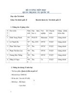 Đề cương chi tiết học phần Quản trị đầu tư quốc tế (Học viện tài chính)