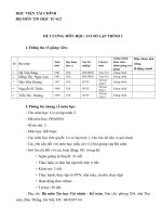 Đề cương chi tiết học phần Cơ sở lập trình 2 (Học viện tài chính)