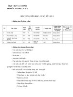 Đề cương chi tiết học phần Cơ sở dữ liệu 1 (Học viện tài chính)