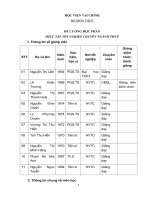 Đề cương chi tiết học phần Thực tập tốt nghiệp chuyên ngành thuế (Học viện tài chính)