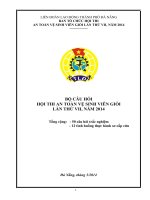 Bộ Câu Hỏi Hội Thi An Toàn Vệ Sinh Viên Giỏi Lần Thứ VII, Năm 2014 _ www.bit.ly/taiho123