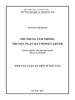 Phi trung tâm trong truyện ngắn raymond carver (TT) 