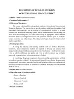 Đề cương chi tiết học phần International finance (Học viện tài chính)