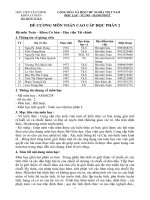 Đề cương chi tiết học phần Toán cao cấp 2 (Học viện tài chính)