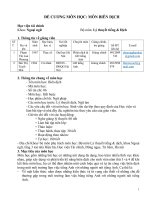 Đề cương chi tiết học phần Biên dịch (Học viện Tài chính)