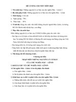 Đề cương chi tiết học phần Những nguyên lý cơ bản của chủ nghĩa Mac Lenin 1 (Học viện Tài chính)