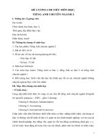 Đề cương chi tiết học phần Tiếng anh chuyên ngành 2 chính quy (Học viện Tài chính)