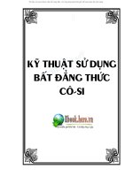 Kỹ thuật sử dụng bất đẳng thức côsi