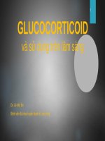 Bài giảng Glucocorticoid và sử dụng trên lâm sàng  DS. Lê Mới Em