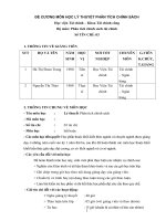 Đề cương chi tiết học phần Lý thuyết phân tích chính sách tài chính (Học viện Tài chính)