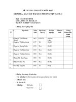 Đề cương chi tiết học phần Kiểm tra giám sát hải quan phương tiện vận tải (Học viện Tài chính)