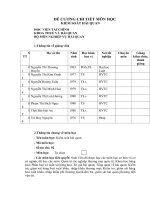 Đề cương chi tiết học phần Kiểm soát hải quan (Học viện Tài chính)