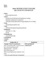 GIÁO ÁN SINH HỌC 11 HK 1