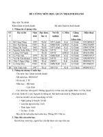 Đề cương chi tiết học phần Quản trị kinh doanh liên thông đại học (Học viện Tài chính)