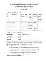 Đề cương chi tiết học phần Phân tích chính sách tài khoá (Học viện Tài chính)