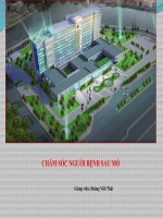 B2 Chăm sóc người bệnh sau mổ