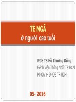 Bài giảng Té ngã ở người cao tuổi  PGS.TS. Hồ Thượng Dũng