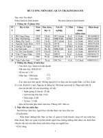 Đề cương chi tiết học phần Quản trị kinh doanh hệ chính quy (Học viện Tài chính)