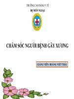 B15 CHĂM SÓC NGƯỜI BỆNH GÃY XƯƠNG