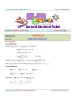 Chủ đề giới hạn hàm số